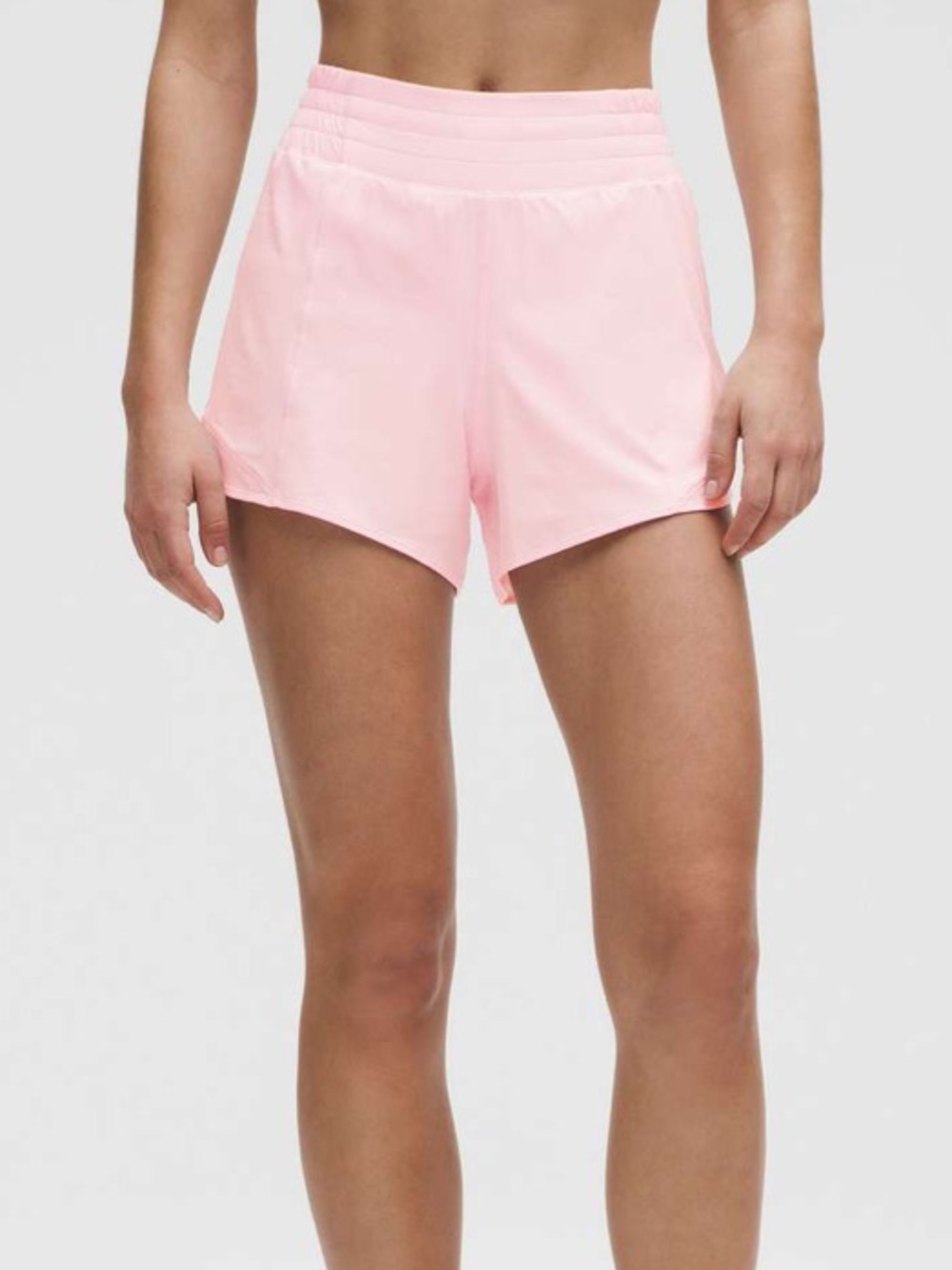 Lululemon NWOT Hotty Hot High-Rise Lined Short 4" Pink Organza